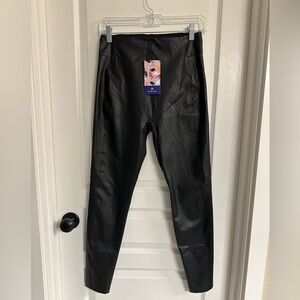 Honeylove Black vegan leather pants Leather